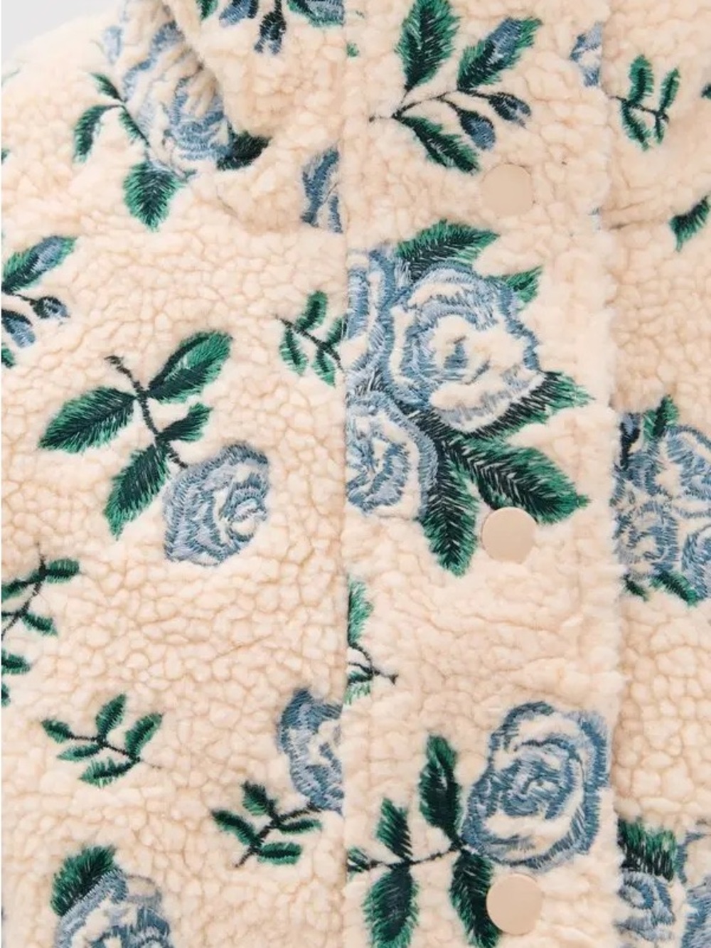 The Tiny Big Sister Roses Sherpa Jacket Size M/38 - Picture 10 of 13